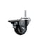 Service Caster 3 Inch Maroon Polyurethane Wheel Swivel 34 Inch Threaded Stem Caster with Brake SCC SCC-TS20S314-PPUB-MRN-PLB-34212 - alternate 1